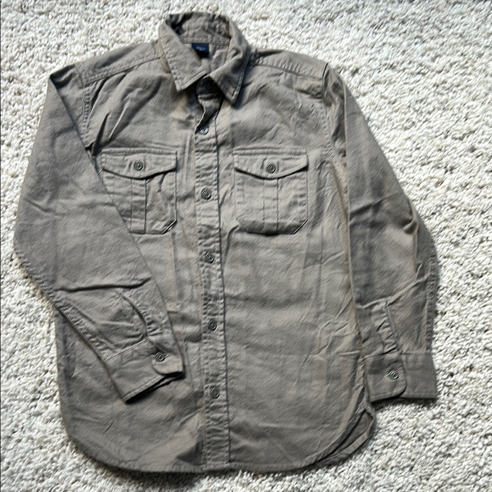 GAP Kids XL tan Textured Shirt